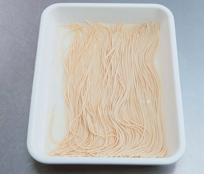 パスタを2時間漬けた様子