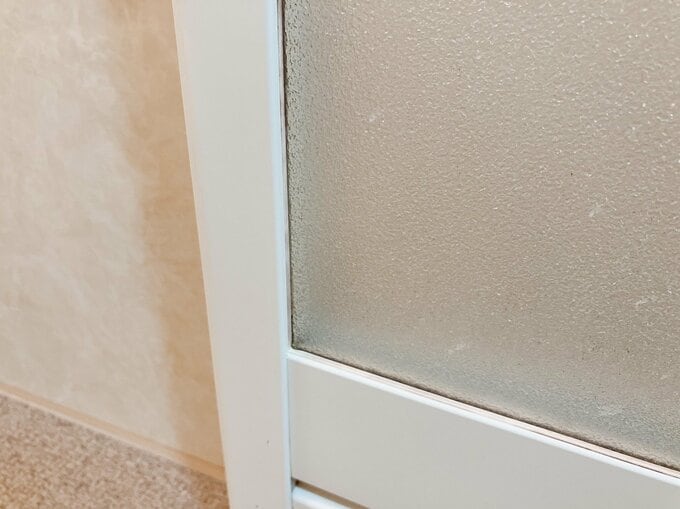 1時間放置するだけで、カビ汚れがきれいになりました