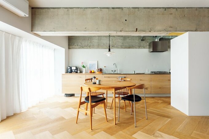 長さ4m50㎝、奥行78㎝のオリジナルキッチン