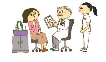 意思に相談する女性