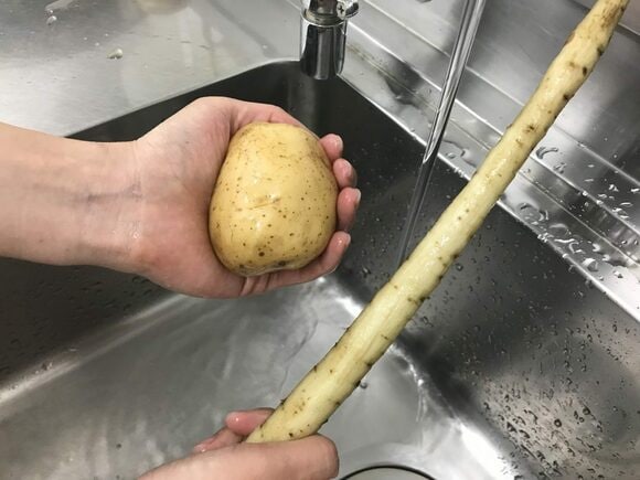 ジャガイモもゴボウもこんなにきれいになりました!