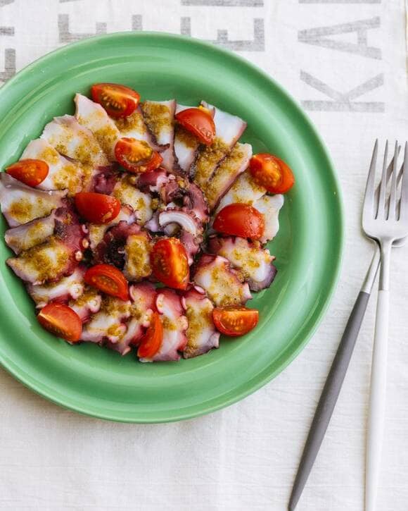 タコの和風カルパッチョ