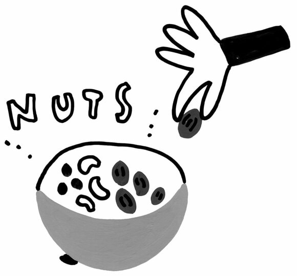 ナッツをよく食べる