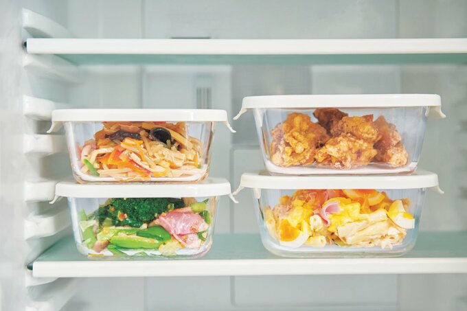 ガラス製容器に料理