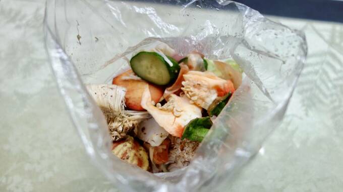 料理中にカットした部分