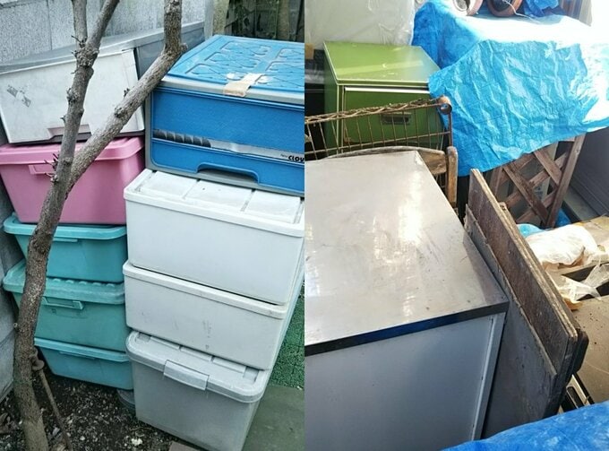 大量の粗大ゴミ