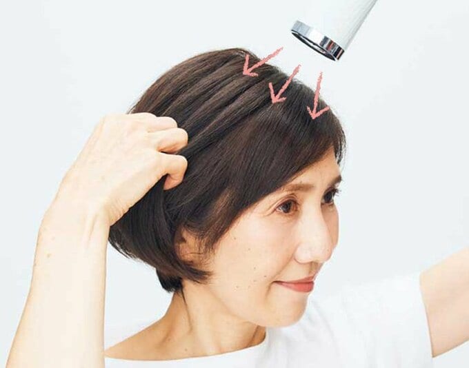 ドライヤーの当て方