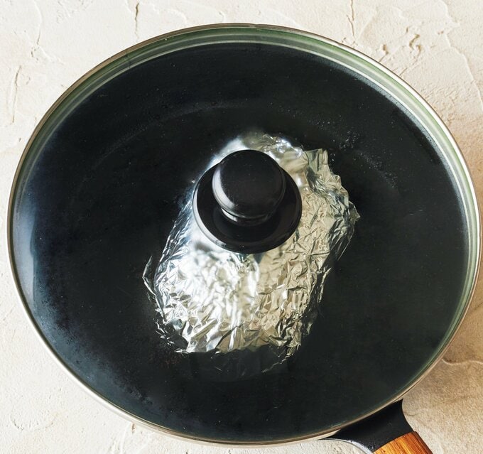 アルミ箔で包む