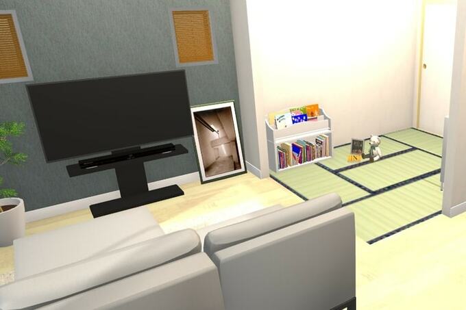 和室が普通の畳だとLDKとの統一感が出ない