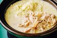 寒い日にうれしい「キャベツと豚肉の豆乳鍋」。シメのにゅうめんも絶品