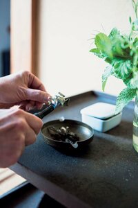 ドライセージを燃やして生活臭を一掃