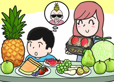 たくさんのフルーツに歓喜！何かが違う？5つ見つけたらエラい間違い探し