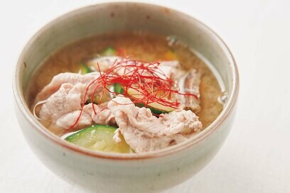 「免疫力がアップ」する豚肉のタンパク質たっぷりみそ汁。老化防止にも最適