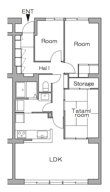 リノベーション前の間取り図