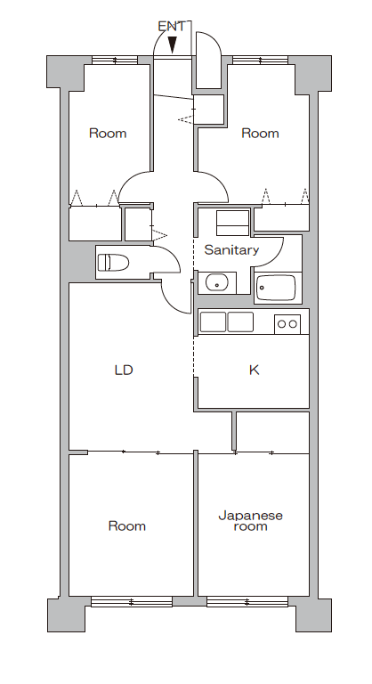 リノベーション前の間取図