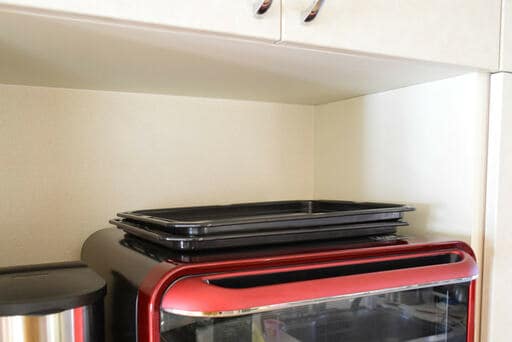 オーブンの天板置き場をDIY