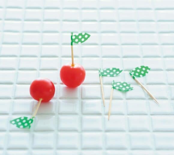 葉っぱに見立てたアレンジピック