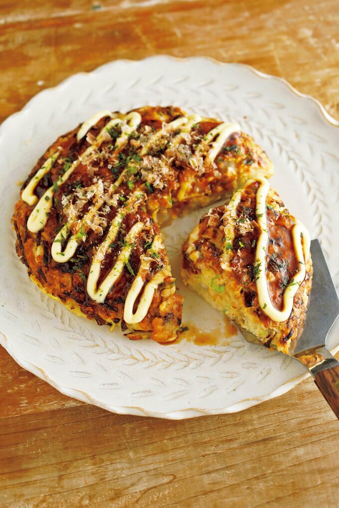 オートミールのシーフードお好み焼き