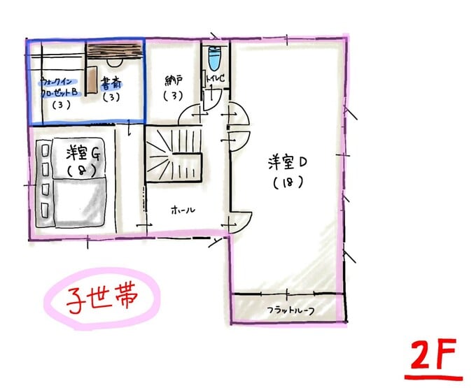2階の間取り図