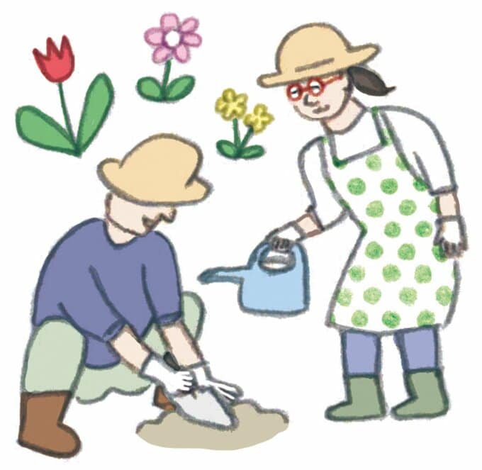 植物を育てるイラスト