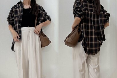 アラフォーが2490円「cocaのチェックシャツ」を着まわし。古くさく見えないコーデ5選