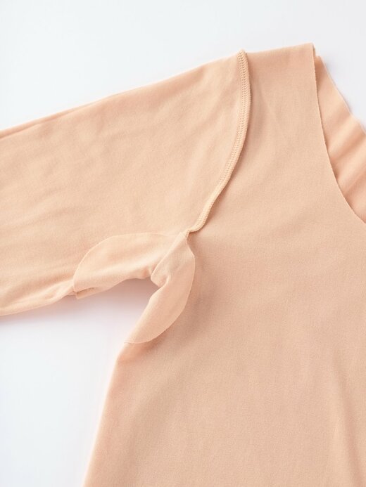 ベルメゾン Hotcott 綿100%あったかインナー クルーネック 長袖レディース(敏感肌さん) ソフトモカの拡大画像