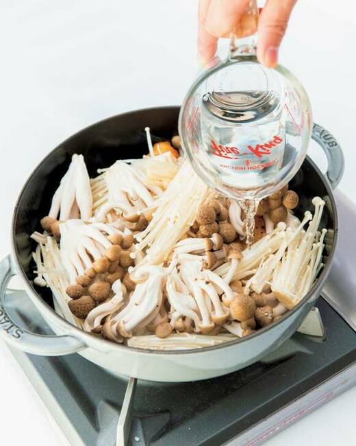 キノコを入れる