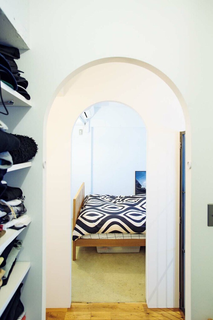 クローゼットと寝室の開口