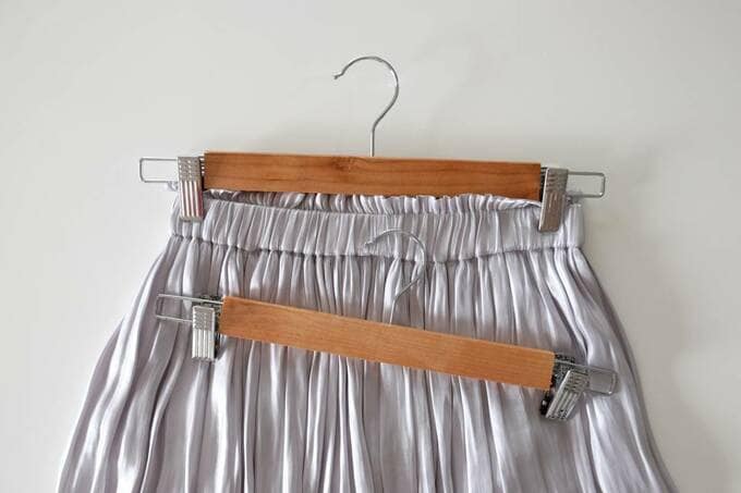 スカートにハンガー