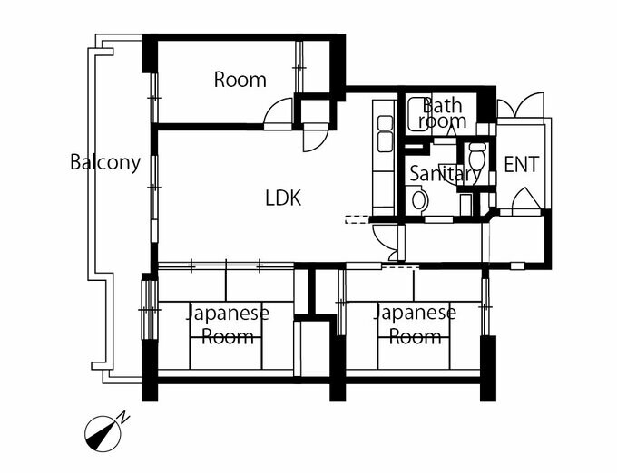 リノベーション前の間取り図