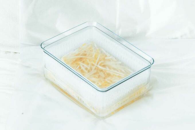 3COINSの「ザルつき保存容器」