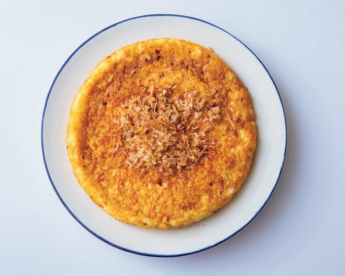 長イモのお好み焼き