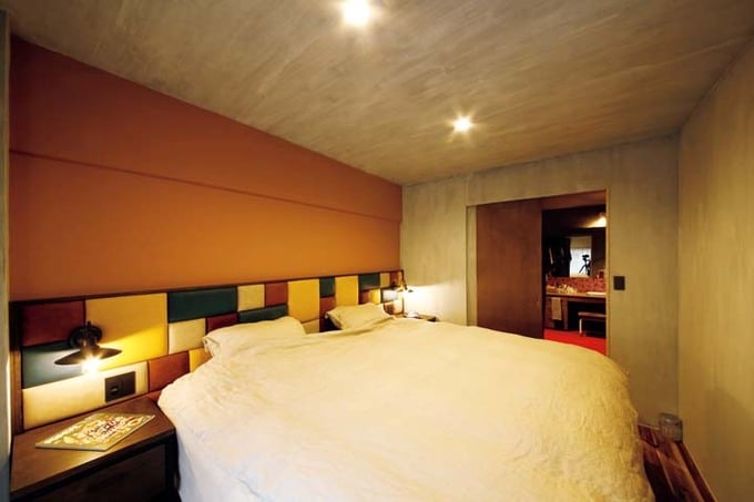 ウォークインクロゼットと行き来がしやすい寝室