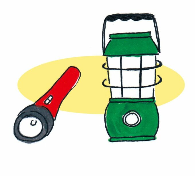 懐中電灯とランタン