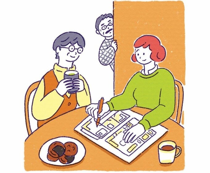 実家の片づけイラスト