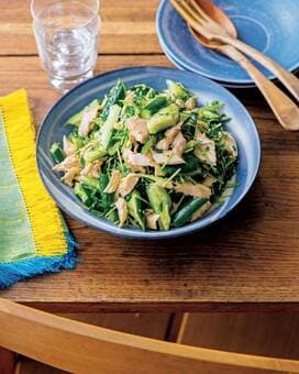 ポン酢ササミがしっとり美味！レンチンで完成おかずサラダ