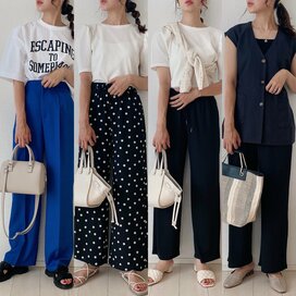 40代、30代に。GUの1990円以下8アイテムで大人モノトーンな着回しコーデ