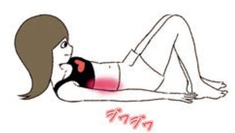 イラスト右手でかかとをタッチ