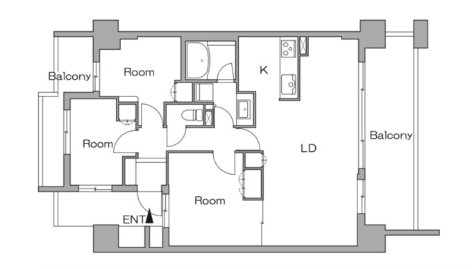 リノベーション前の間取り図