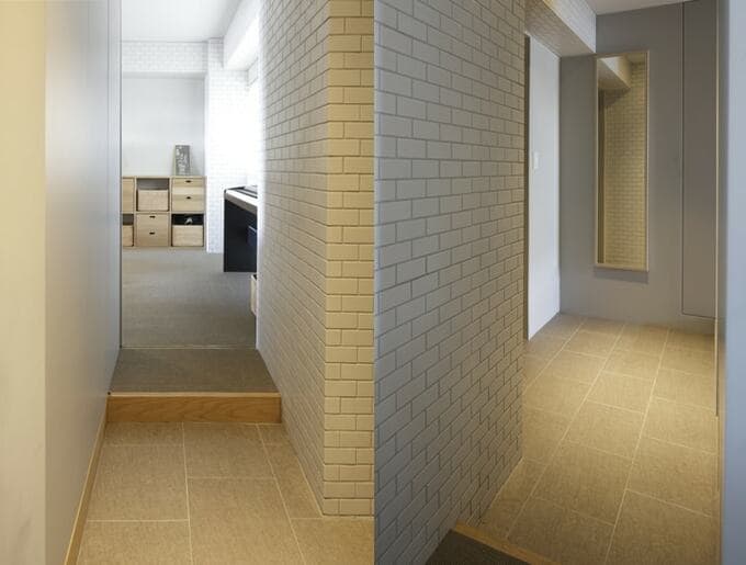 ベビーカーが置けるエントランス