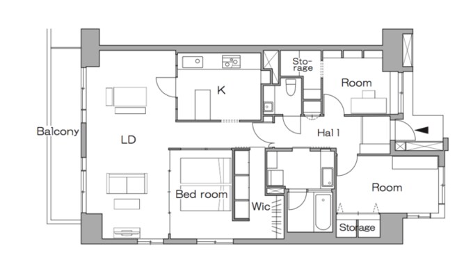 リノベーション後の間取り図