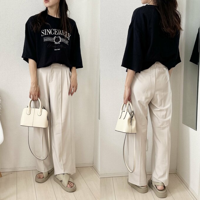 GUパンツ　美容院コーデ