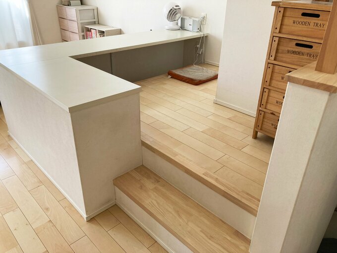 スタディカウンターの段差部分