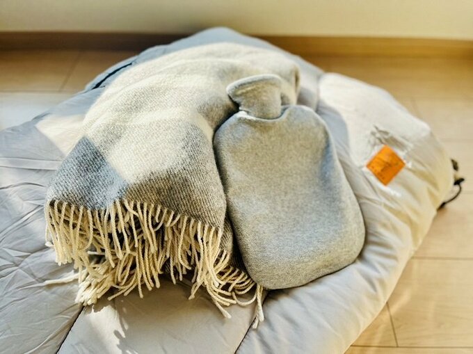 湯たんぽとブランケット