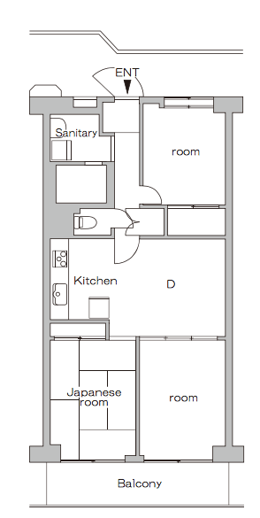 リノベーション前の間取り図