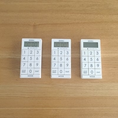 キッチンタイマー3つ