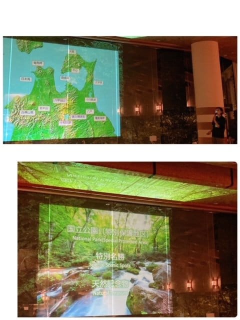 大きな窓に映像