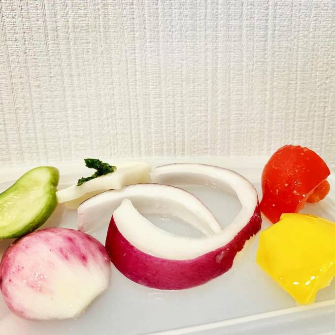 塩こうじで漬けた後の様子