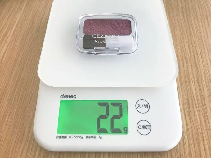 計量器の上にチーク