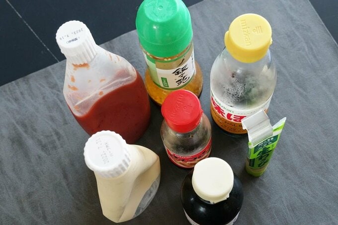 調味料の集まり